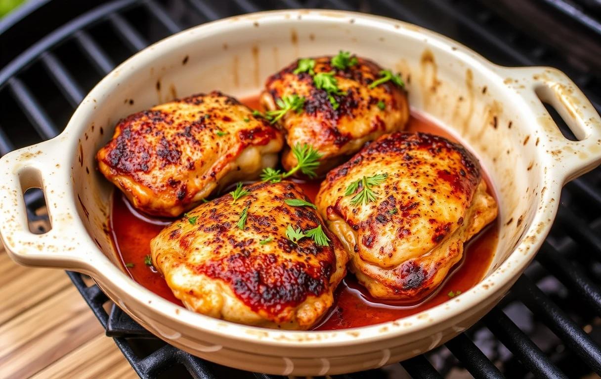 chicken thighs on pellet grill